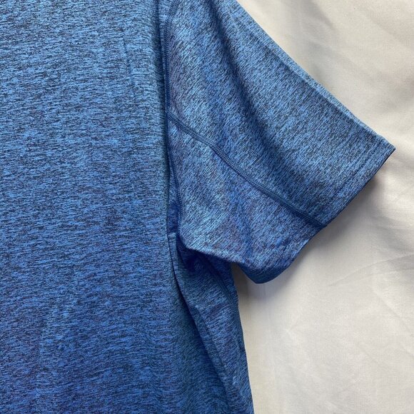 LEDING Workout Running Crew Neck T-Shirt Men Large Blue Dry-Fit Short Sleeve New - Picture 11 of 16